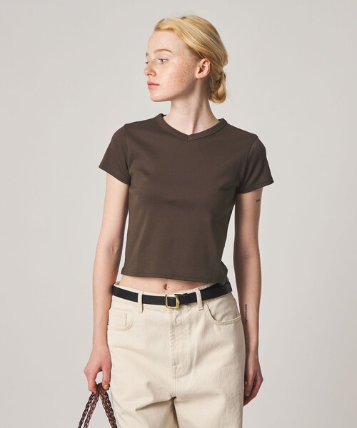 Steven Alan(スティーブンアラン)の「<Steven Alan>コットン フライス Tシャツ(Tシャツ/カットソー・レディース・ダークブラウン/ネイビー/パープル/オフホワイト/グレー系・FREE)」の13枚目の写真