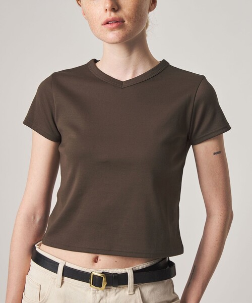 Steven Alan(スティーブンアラン)の「<Steven Alan>コットン フライス Tシャツ(Tシャツ/カットソー・レディース・ダークブラウン/ネイビー/パープル/オフホワイト/グレー系・FREE)」の16枚目の写真