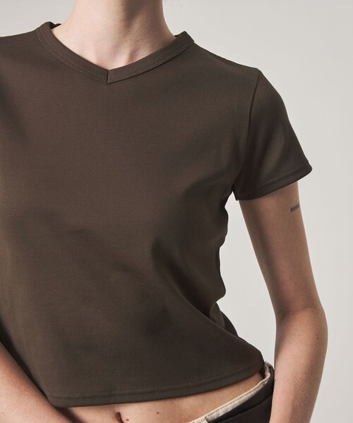 Steven Alan(スティーブンアラン)の「<Steven Alan>コットン フライス Tシャツ(Tシャツ/カットソー・レディース・ダークブラウン/ネイビー/パープル/オフホワイト/グレー系・FREE)」の17枚目の写真