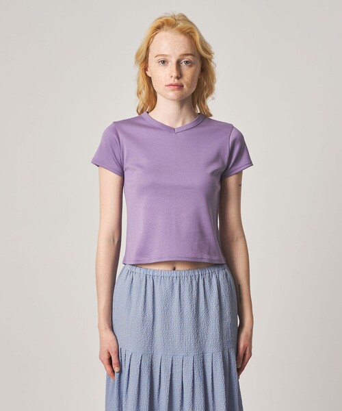 Steven Alan(スティーブンアラン)の「<Steven Alan>コットン フライス Tシャツ(Tシャツ/カットソー・レディース・ダークブラウン/ネイビー/パープル/オフホワイト/グレー系・FREE)」の21枚目の写真