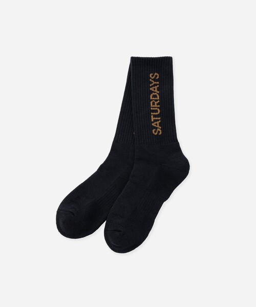 Saturdays NYC(サタデーズ ニューヨークシティ )の「Logo Socks(ソックス/靴下・メンズ・ワイン/ブルー・FREE)」の1枚目の写真