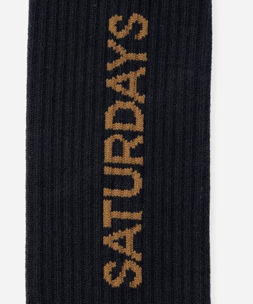 Saturdays NYC(サタデーズ ニューヨークシティ )の「Logo Socks(ソックス/靴下・メンズ・ワイン/ブルー・FREE)」の6枚目の写真