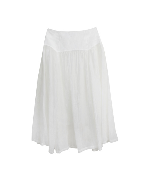 SLOWLOLLI（スローローリ）の「Air flow long skirt_2 Colors（スカート・レディース・アイボリー/ブラック・1(S)/2(M)/3(L)）」の2枚目の写真