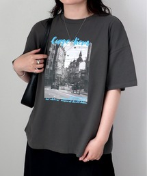 ZOZOMARKET by ゆずもも. | 【インフルエンサー ゆ ず も も .セレクト】タウンフォトカラーロゴTシャツ(Tシャツ/カットソー)
