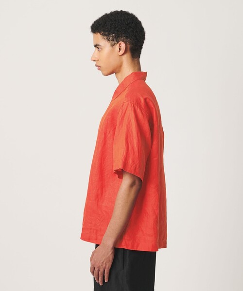 BEAUTY&YOUTH UNITED ARROWS（ビューティーアンドユースユナイテッドアローズ）の「HI-LINE シュリンク リネン ハーフ スリーブ シャツ（シャツ/ブラウス・メンズ・レッド/ダークブラウン・XL/M/L/S）」の16枚目の写真