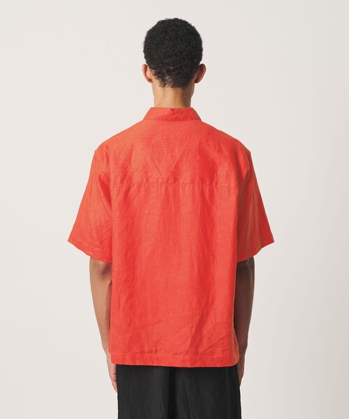 BEAUTY&YOUTH UNITED ARROWS（ビューティーアンドユースユナイテッドアローズ）の「HI-LINE シュリンク リネン ハーフ スリーブ シャツ（シャツ/ブラウス・メンズ・レッド/ダークブラウン・XL/M/L/S）」の17枚目の写真