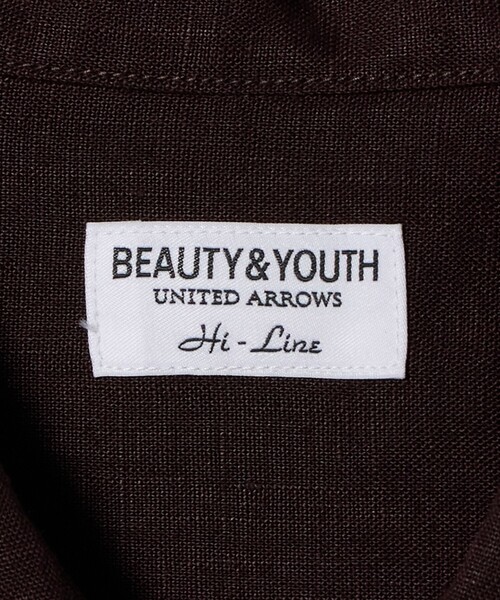 BEAUTY&YOUTH UNITED ARROWS（ビューティーアンドユースユナイテッドアローズ）の「HI-LINE シュリンク リネン ハーフ スリーブ シャツ（シャツ/ブラウス・メンズ・レッド/ダークブラウン・XL/M/L/S）」の7枚目の写真