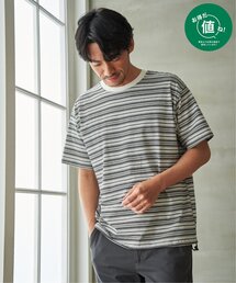【プチプラ1990円(税抜)】冷感コットンドロストボーダーTシャツ
