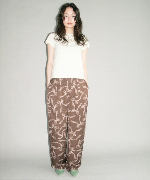 musubore(ムスボレ)の「【 select 】flower punched tee / フラワーパンチTシャツ(Tシャツ/カットソー・レディース・チャコールグレー/ミント・FREE)」の9枚目の写真