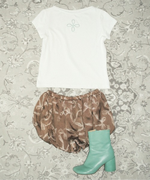 musubore(ムスボレ)の「【 select 】flower punched tee / フラワーパンチTシャツ(Tシャツ/カットソー・レディース・チャコールグレー/ミント・FREE)」の19枚目の写真