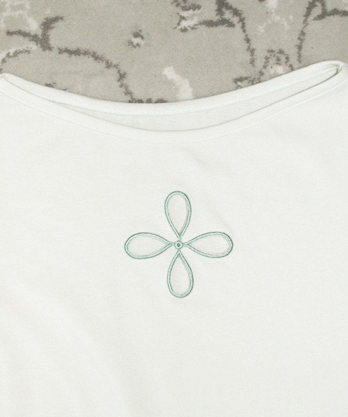 musubore(ムスボレ)の「【 select 】flower punched tee / フラワーパンチTシャツ(Tシャツ/カットソー・レディース・チャコールグレー/ミント・FREE)」の20枚目の写真