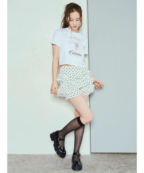 CALNAMUR(カルナムール)の「CAT Tシャツ(Tシャツ/カットソー・レディース・ホワイト/ピンク/オフホワイト/ブルー/ブラック・FREE)」の20枚目の写真