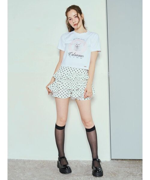 CALNAMUR(カルナムール)の「CAT Tシャツ(Tシャツ/カットソー・レディース・ホワイト/ピンク/オフホワイト/ブルー/ブラック・FREE)」の21枚目の写真