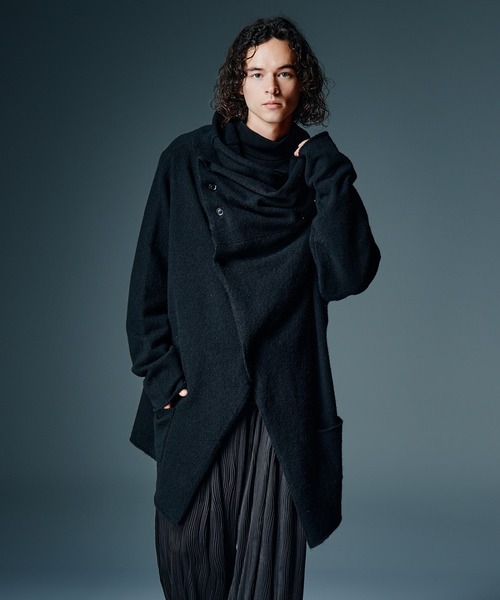 glamb（グラム）の「Mist Cardigan / ミストカーディガン（カーディガン/ボレロ・メンズ・ブラック/ブラウン・M/L）」の2枚目の写真