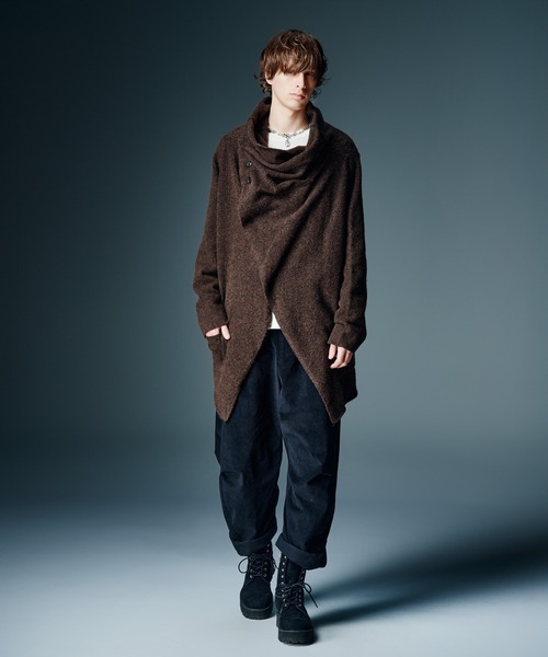 glamb（グラム）の「Mist Cardigan / ミストカーディガン（カーディガン/ボレロ・メンズ・ブラック/ブラウン・M/L）」の3枚目の写真