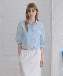 2-Way Drawstring Crop Shirt (Blue)