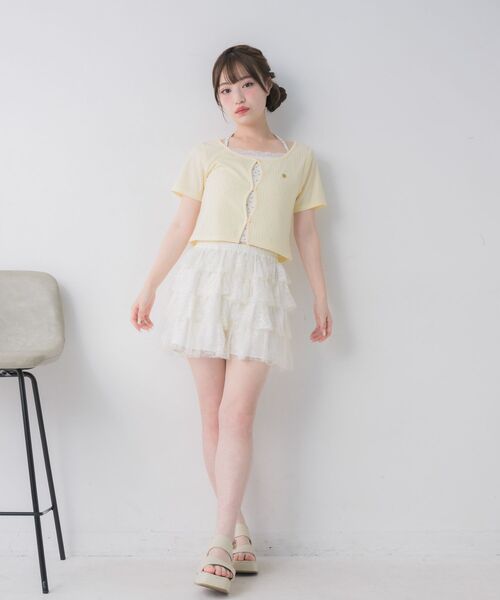 ems excite(エムズエキサイト)の「カーデレイヤード風CT(Tシャツ/カットソー・レディース・イエロー/ピンク/ブルー/ダークブルー・FREE)」の20枚目の写真