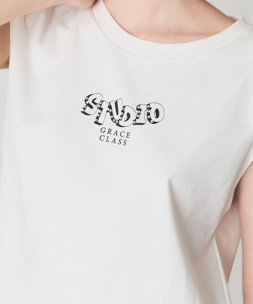 GRACE CLASS(グレースクラス)の「グラフィティビジューノースリーブ(その他トップス・レディース・ホワイト/ブラック・36)」の14枚目の写真