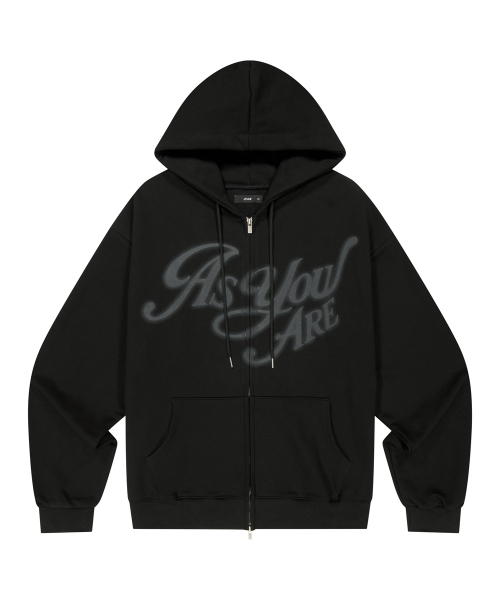 as you are（アズユーアー）の「AYA ビッグロゴフードジップアップ ブラック（パーカー・レディース・その他・SMALL/MEDIUM）」の4枚目の写真