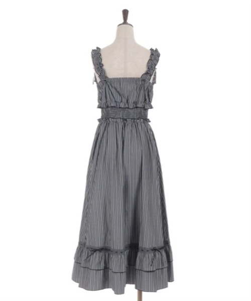 axes femme(アクシーズファム)の「メローフリルストライプJSK(ワンピース・レディース・ピンク/ブラック/サックスブルー・FREE)」の19枚目の写真