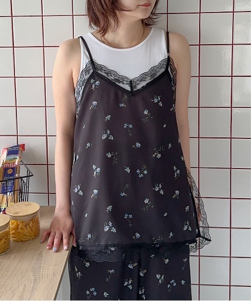 PILIT(ピリット)の「フラワーレースキャミソール(その他トップス・レディース・ブラック/アイボリー・MEDIUM)」の15枚目の写真