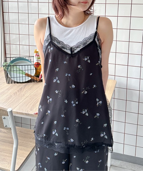 PILIT(ピリット)の「フラワーレースキャミソール(その他トップス・レディース・ブラック/アイボリー・MEDIUM)」の17枚目の写真
