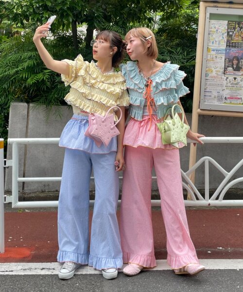 HELLO.SANFRANCISCO(ハローサンフランシスコ)の「【HELLO.SANFRANCISCO/ハローサンフランシスコ】2WAYフリルメロウボレロ(カーディガン/ボレロ・レディース・サックスブルー/アイボリー/イエロー・ONE SIZE)」の7枚目の写真
