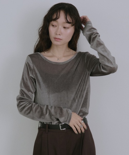 Aunt Marie's(アントマリーズ)の「シアーベロアバックオープンプルオーバー(Tシャツ/カットソー・レディース・ブラック/ブラウン/グレー・FREE)」の20枚目の写真