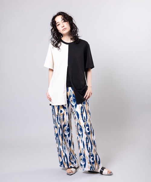 OSMOSIS（オズモーシス）の「プリントパンツ（その他パンツ・レディース・カーキ/ブルー/ブラック・ONE SIZE）」の9枚目の写真