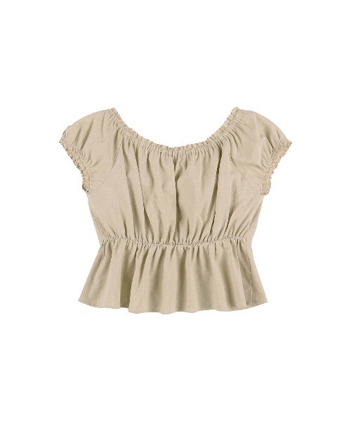 ALEXIA STAM(アリシアスタン)の「Linen Cropped Top /リネンクロップドトップス(Tシャツ/カットソー・レディース・ベージュ/ブラック/ホワイト・M/S)」の13枚目の写真