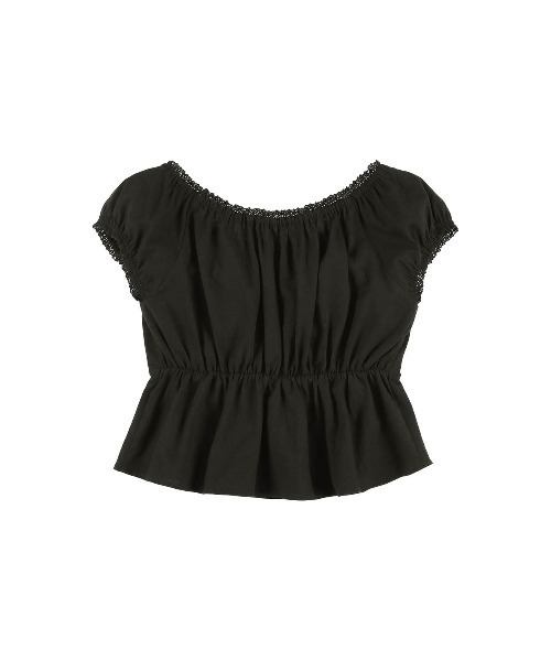 ALEXIA STAM(アリシアスタン)の「Linen Cropped Top /リネンクロップドトップス(Tシャツ/カットソー・レディース・ベージュ/ブラック/ホワイト・M/S)」の10枚目の写真