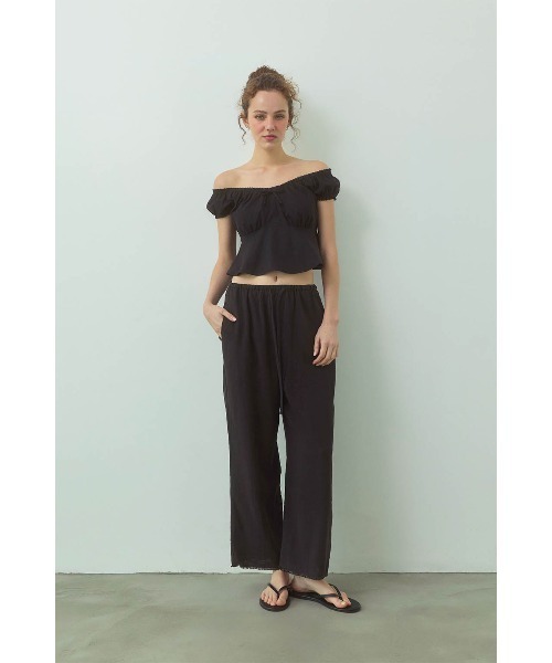 ALEXIA STAM(アリシアスタン)の「Linen Cropped Top /リネンクロップドトップス(Tシャツ/カットソー・レディース・ベージュ/ブラック/ホワイト・M/S)」の19枚目の写真