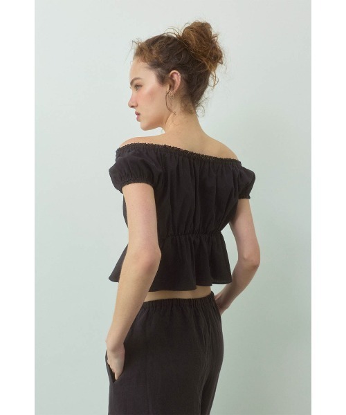 ALEXIA STAM(アリシアスタン)の「Linen Cropped Top /リネンクロップドトップス(Tシャツ/カットソー・レディース・ベージュ/ブラック/ホワイト・M/S)」の20枚目の写真