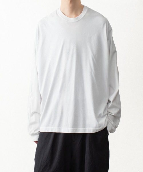 VEIN (ヴェイン)の「100/3 スエードジャージー ヴェゼル L/S TEE / 100/3 SUEDE JERSEY VESSEL L/S TEE(Tシャツ/カットソー・メンズ・ブラック/ホワイト/ライトブラウン・1/2/3)」の2枚目の写真
