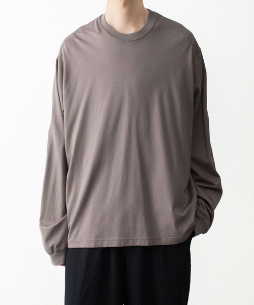 VEIN (ヴェイン)の「100/3 スエードジャージー ヴェゼル L/S TEE / 100/3 SUEDE JERSEY VESSEL L/S TEE(Tシャツ/カットソー・メンズ・ブラック/ホワイト/ライトブラウン・1/2/3)」の3枚目の写真