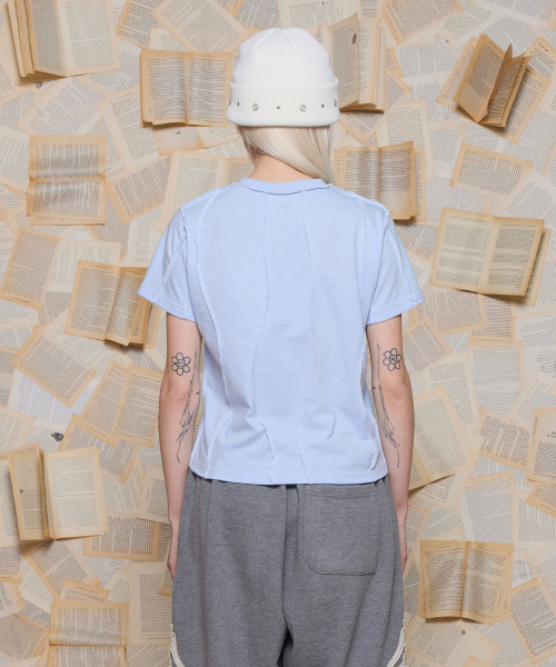 UNALLOYED(アナロイド)の「ウェイブオーバーロックTシャツ / スカイブルー(Tシャツ/カットソー・メンズ・その他・SMALL/MEDIUM/LARGE)」の3枚目の写真