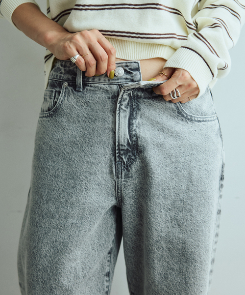 IENA LA BOUCLE(イエナラブークル)の「IENA LA BOUCLE ストレートスリムフィットワイドデニム(デニムパンツ・レディース・グレー/ブルー・34/36/38/40)」の7枚目の写真