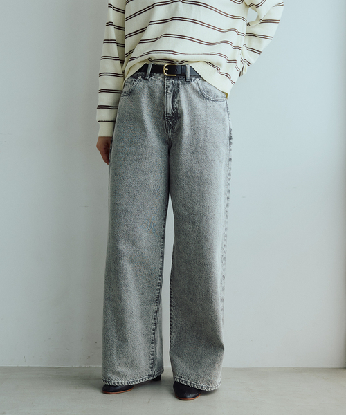 IENA LA BOUCLE(イエナラブークル)の「IENA LA BOUCLE ストレートスリムフィットワイドデニム(デニムパンツ・レディース・グレー/ブルー・34/36/38/40)」の8枚目の写真