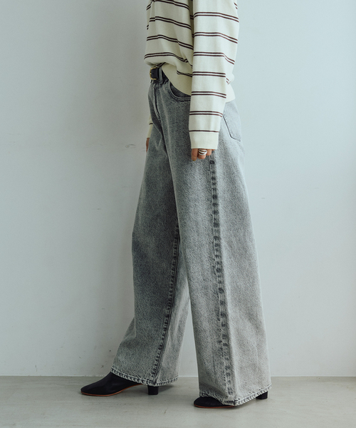 IENA LA BOUCLE(イエナラブークル)の「IENA LA BOUCLE ストレートスリムフィットワイドデニム(デニムパンツ・レディース・グレー/ブルー・34/36/38/40)」の9枚目の写真
