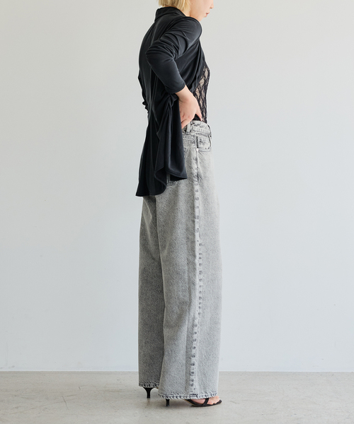 IENA LA BOUCLE(イエナラブークル)の「IENA LA BOUCLE ストレートスリムフィットワイドデニム(デニムパンツ・レディース・グレー/ブルー・34/36/38/40)」の21枚目の写真