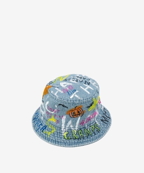 ROYAL FLASH(ロイヤルフラッシュ)の「guernika/ゲルニカ/HAND PAINTED HAT/Denim(ハット・メンズ・インディゴブルー/ブラック・LARGE/MEDIUM)」の1枚目の写真