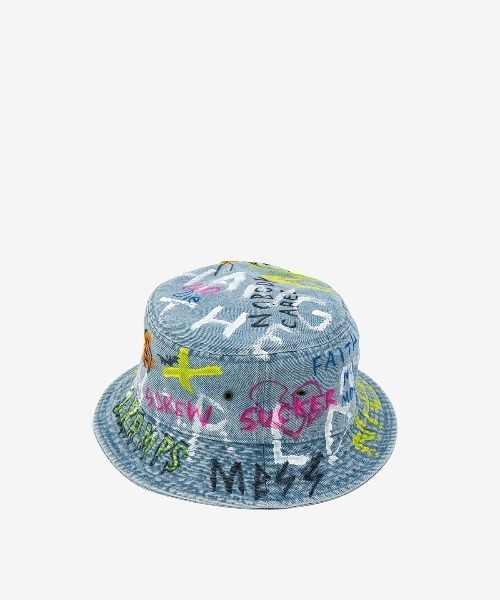 ROYAL FLASH(ロイヤルフラッシュ)の「guernika/ゲルニカ/HAND PAINTED HAT/Denim(ハット・メンズ・インディゴブルー/ブラック・LARGE/MEDIUM)」の4枚目の写真