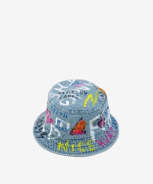 ROYAL FLASH(ロイヤルフラッシュ)の「guernika/ゲルニカ/HAND PAINTED HAT/Denim(ハット・メンズ・インディゴブルー/ブラック・LARGE/MEDIUM)」の5枚目の写真