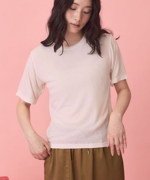 PENNEYS(ぺニーズ)の「【PENNEY'S】配色タンクトップ+Tシャツ(Tシャツ/カットソー・レディース・ネイビー/アイボリー/ピンク・FREE)」の8枚目の写真