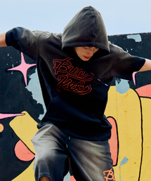 BUCKET（バケツ）の「SHORT SLEEVE LOGO HOOD [BLACK]（パーカー）」
