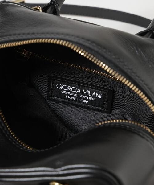 NANO universe（ナノユニバース）の「GIORGIA MILANI/レザーミニボストンバッグ（ボストンバッグ・レディース・ダークブラウン/ブラック・FREE）」の10枚目の写真