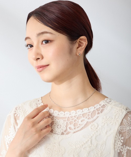 CALIN　STANDARD（カリンスタンダード）の「◆金属アレルギー対応◆◆made in japan◆【高品質ポスト】　ワイドプレーン　ジルコニアセラミックポストピアス（ピアス（両耳用）・レディース・ゴールド/シルバー/ピンクゴールド・FREE）」の9枚目の写真