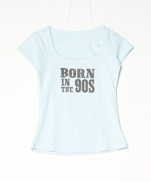 gossip!ロサンゼルス(ゴシップロサンゼルス)の「半袖 Tシャツ ロゴプリント タイト フィット 韓国風 ストリート Y2K(Tシャツ/カットソー・レディース・ミント・M)」の15枚目の写真