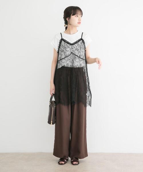ITEMS URBANRESEARCH(アイテムズ アーバンリサーチ)の「レースキャミソール(キャミソール・レディース・ホワイト/ブラック・FREE)」の15枚目の写真