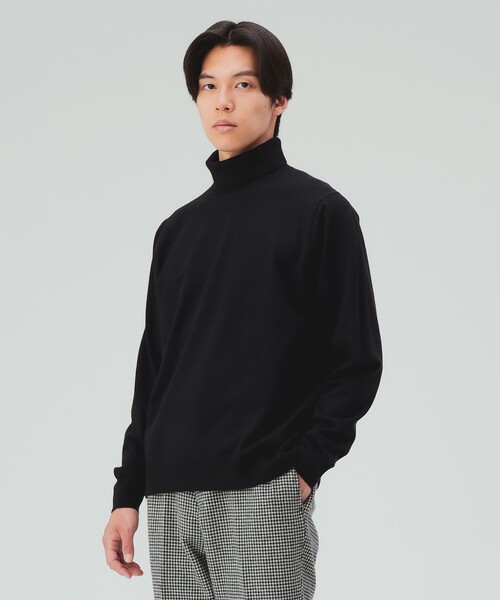 BEAMS HEART(ビームスハート)の「タートルネック ニット(ニット/セーター・メンズ・ナチュラル/ブラック・X-LARGE/LARGE/MEDIUM/SMALL)」の2枚目の写真